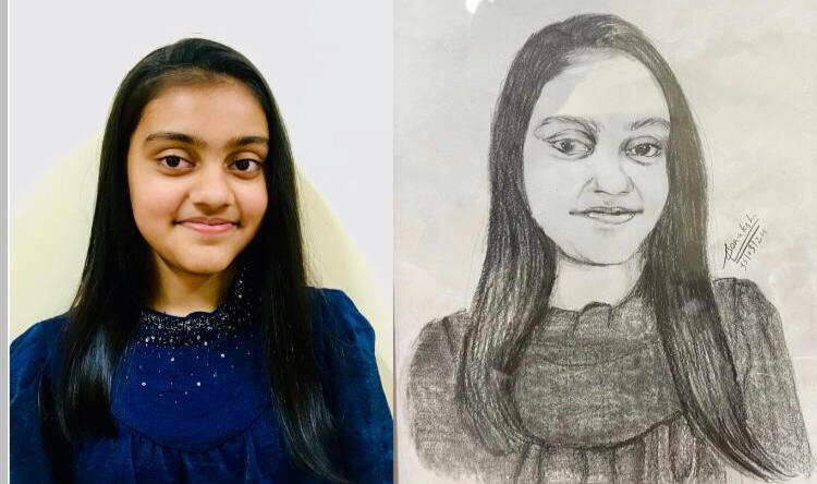 Untitled Title - portrait Medium -pencil shading Surface - ivory sheet - by Sonakshi Chaudhari (west bengal)