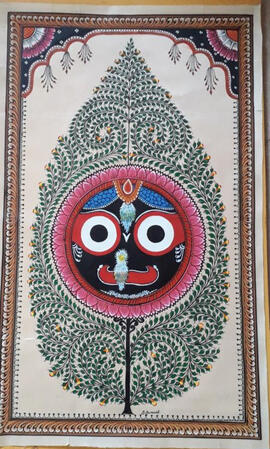 Title -Orissa tribal art Medium - acrylic and sketchpen Surface - Ivory paper - by Anushka biswal ( orissa)